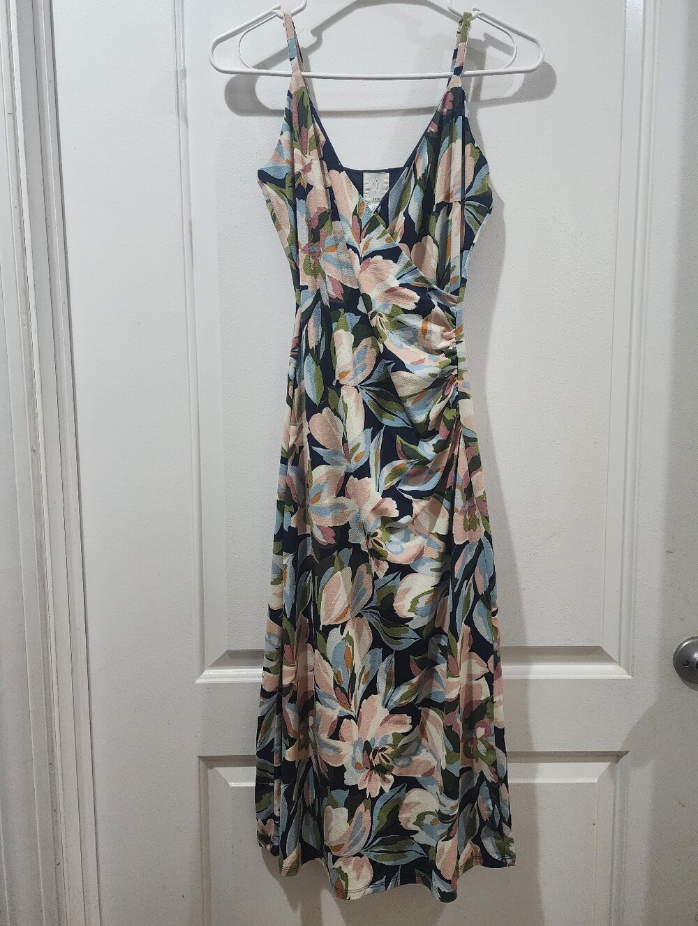 Joie Women's Sleeveless Botanical V-Neck Lined Midi Faux Wrap Dress X-Small XS